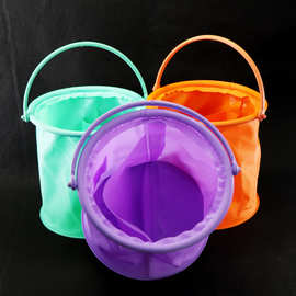 厂家批发加厚大号伸缩塑料折叠水桶洗笔筒钓鱼桶隔层水桶美术用品