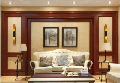 歐式客廳古典背景牆