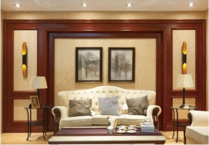 歐式客廳古典背景牆