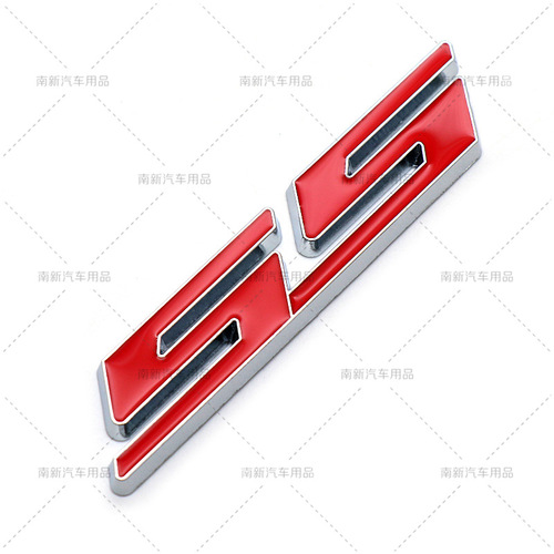 SS metal personalized car logo, suitable for Chevrolet SS metal modified car stickers, metal material