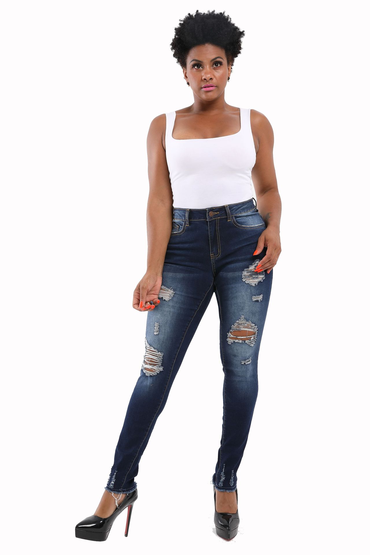 Vaqueros mujer jeans rotos pantalones denim para mujer casual_voghion.com