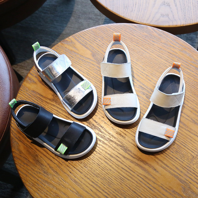 溫州2019新款韓版童鞋夏真皮軟底兒童涼鞋時尚中大童男童涼鞋百搭