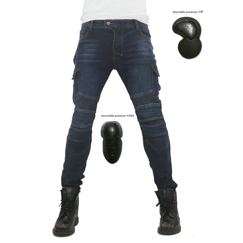 Pantalones de motocicleta pantalones vaqueros de equitación pantalones de equitación de motocicleta resistentes a las caídas equipo de carreras pantalones Four Seasons hombres de cuatro estaciones