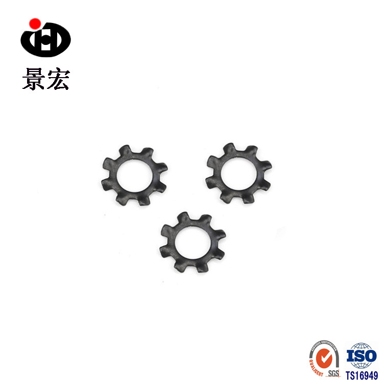 DIN6797A，M12，外齿锁紧垫圈，65Mn白锌，花齿锁紧垫，花型垫圈