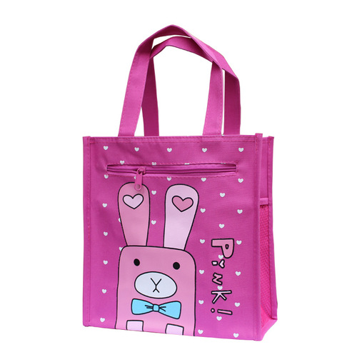 Factory wholesale canvas bag hand-held tote cartoon art bag tutoring bag school bag document bag advertising bag small size