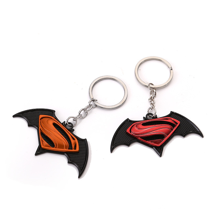 Avengers Batman Metal Keychain Iron Man Captain America Keyring Movie Peripheral Gifts