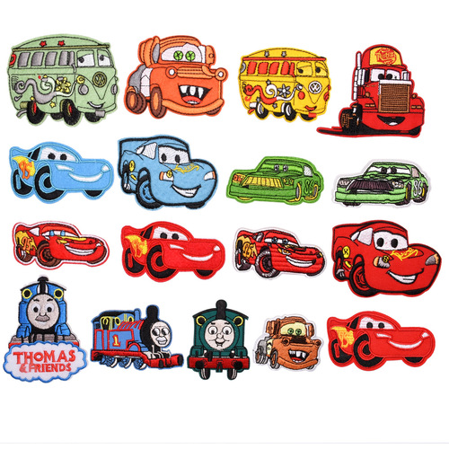 Children's patch patches for down clothes, jeans patch holes, cartoon car truck head decals, direct sales can be customized