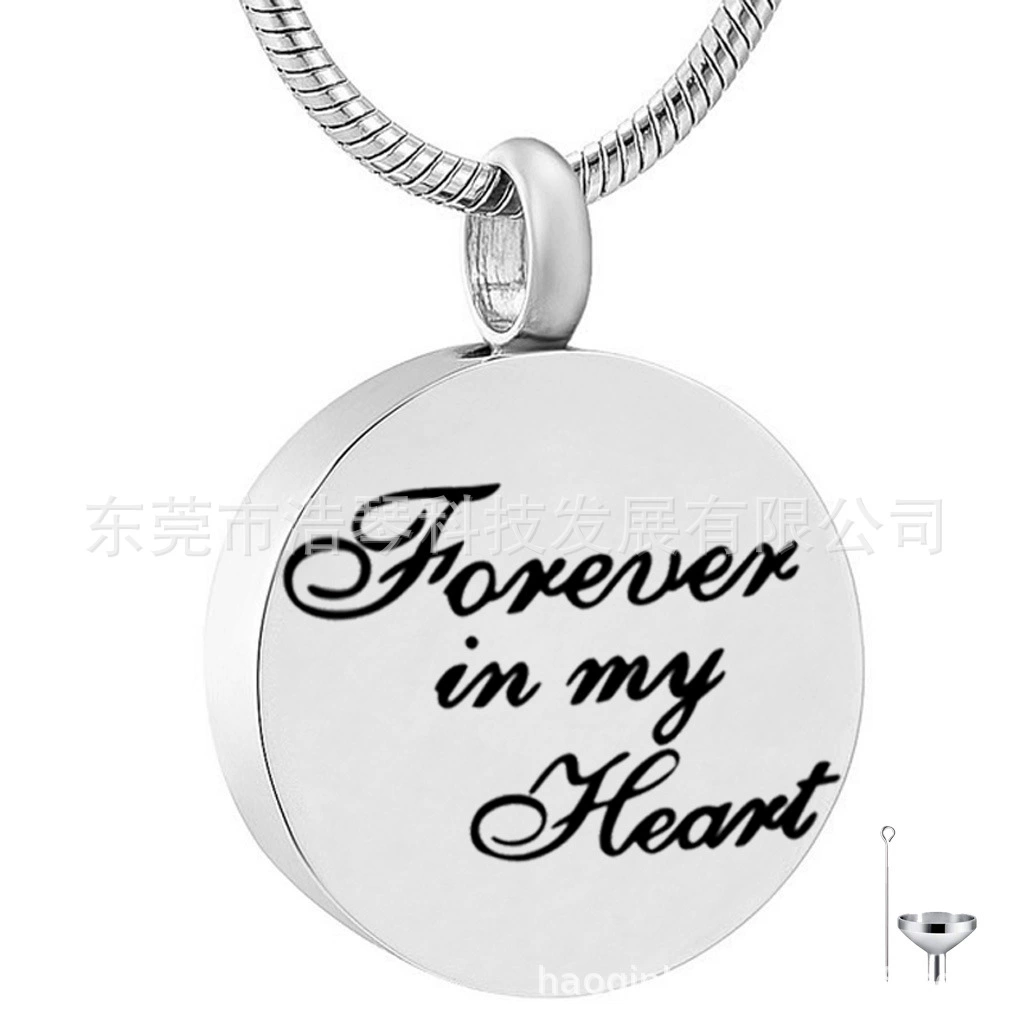 Мемориал животное волосы остаются кости пепел ожерелье круглые надписи пепел шкатулка кулон кремации ювелирные изделия флакон духов