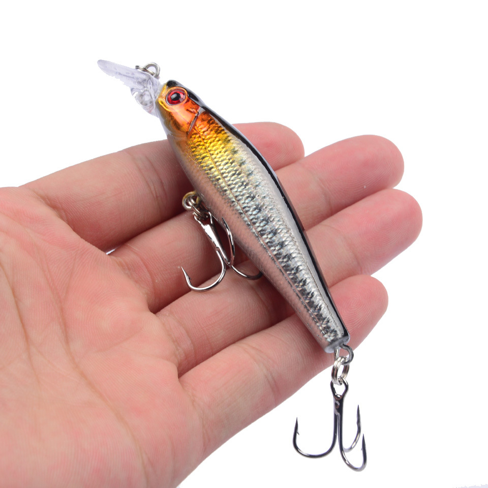 Sinking Minnow Fishing Lures 80mm 9g Hard Plastic Baits Fresh Water Bass Swimbait Tackle Gear