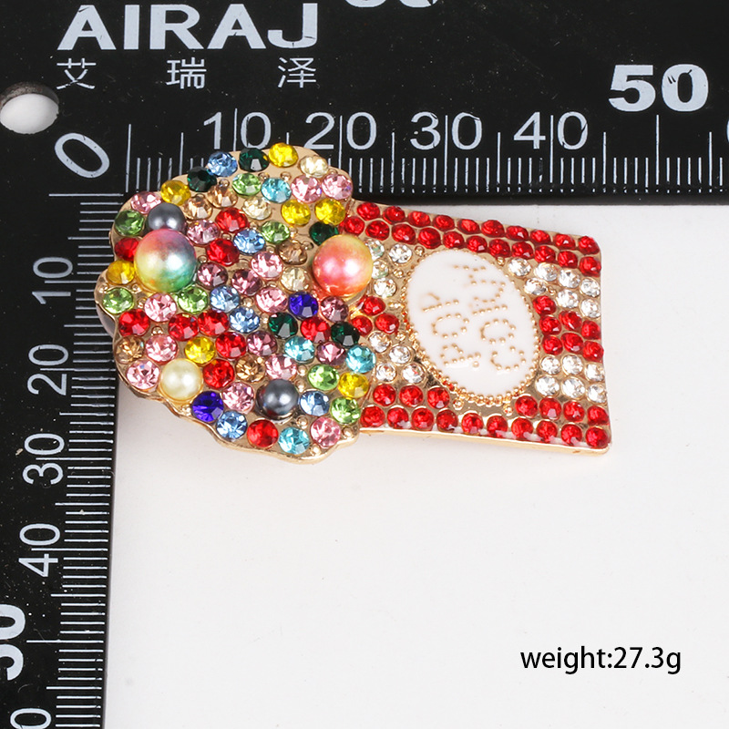 New Popcorn Cup Color Diamond Stud Earrings display picture 1