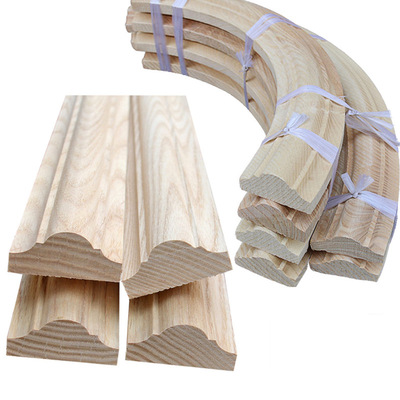 批发指甲木线条 加工定制实木装饰线条 天然水曲柳弧形实木线条|ms