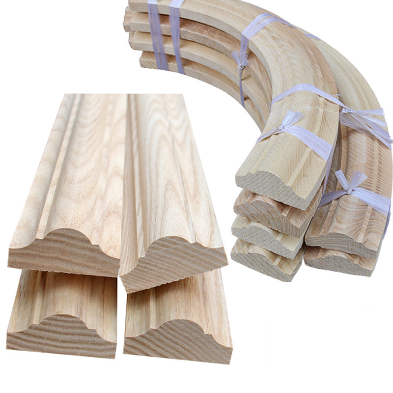 批发指甲木线条 加工定制实木装饰线条 天然水曲柳弧形实木线条|ms