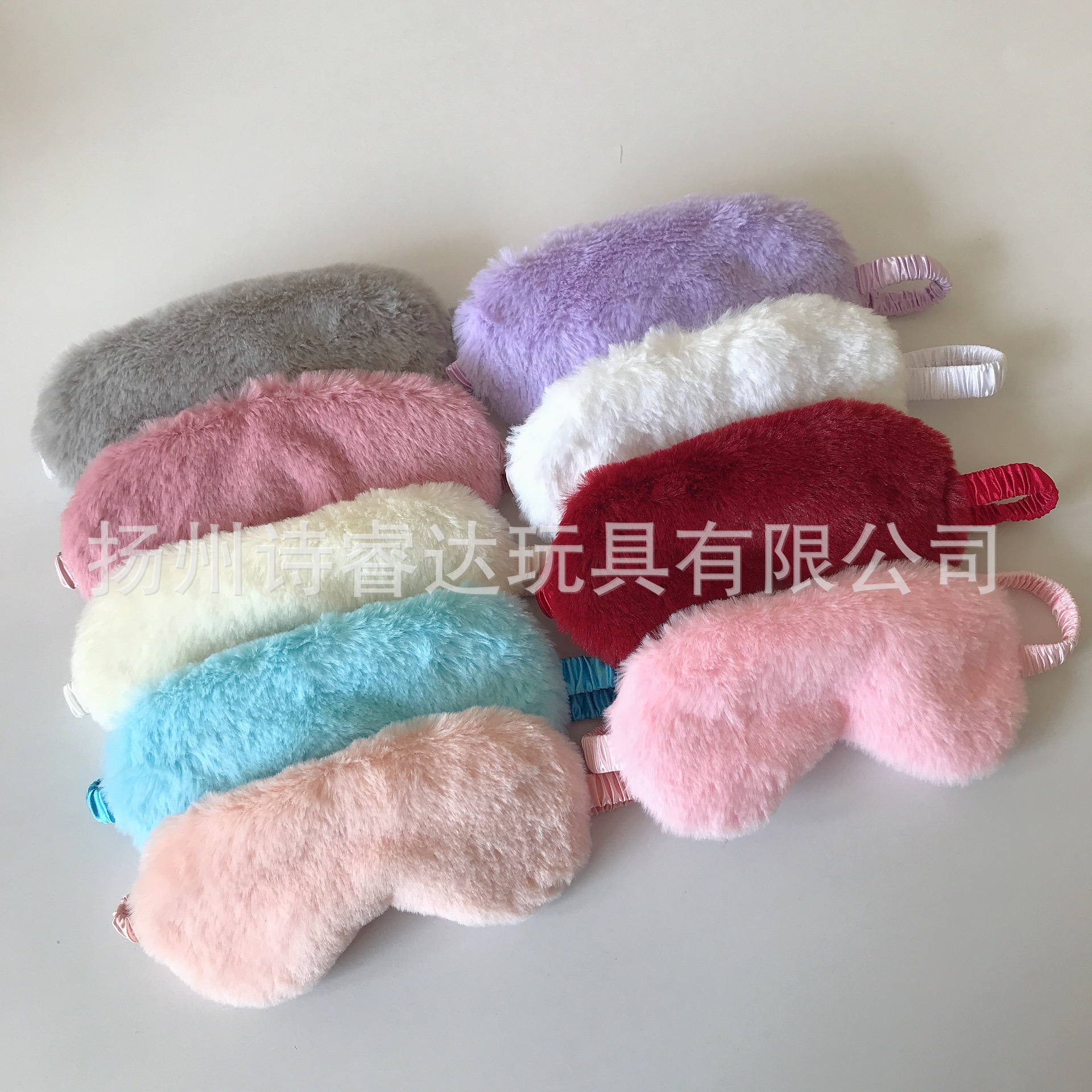 En stock al por mayor máscara de ojo de piel de conejo de imitación, descanso de almuerzo sombreado sueño máscara de ojo de felpa, máscara de ojo fresco lindo