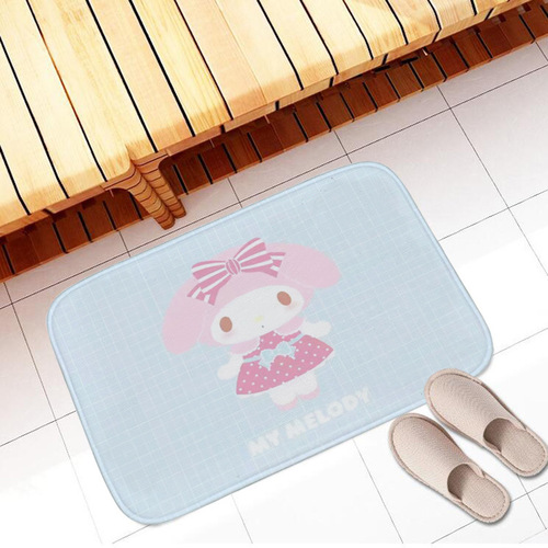 New Melody Cartoon Printed Floor Mat Children's Carpet Falai Velvet Sponge Absorbent Mat PVC Bathroom Non-Slip Mat