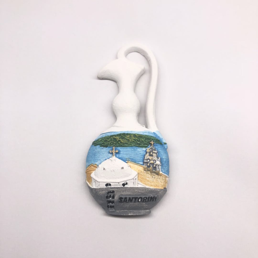 해외 그리스 해변 해변 관광 명소 물병 냉장고 자석 재고 실제 샷 도매 공장 직접 판매