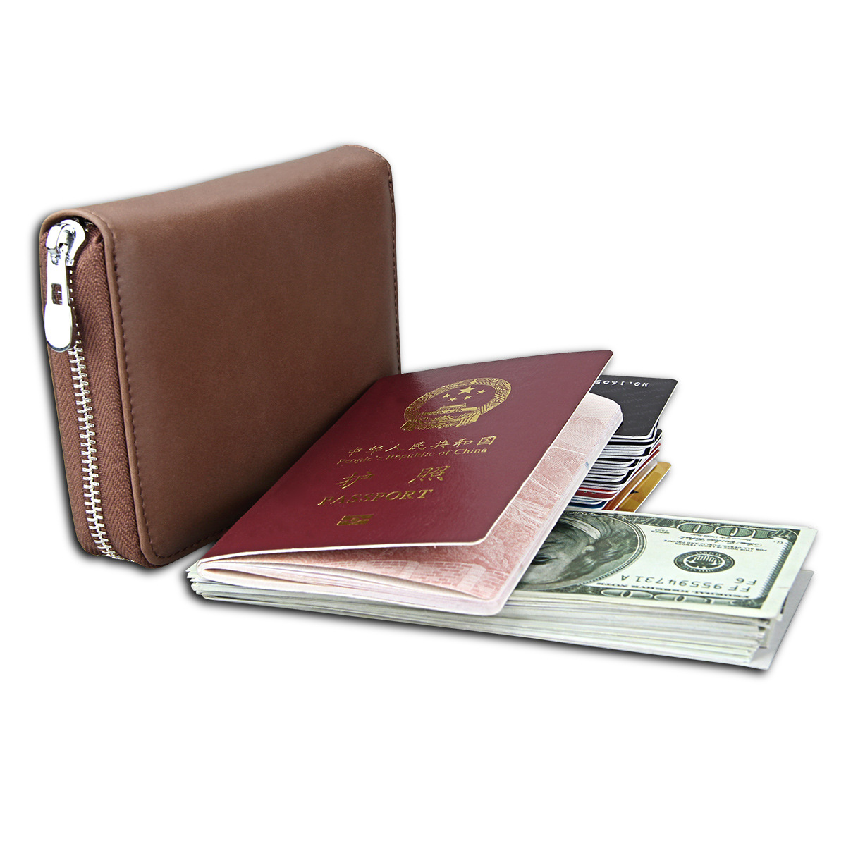 Wholesale rfid accordion card holder men's passport bag cowhide multi-functional women's card holder multi-card slot credit card leather holder
