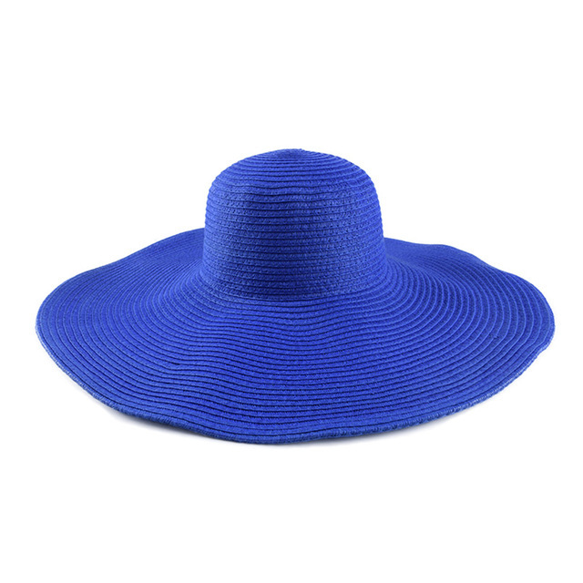 Women's Vacation Solid Color Big Eaves Sun Hat display picture 6