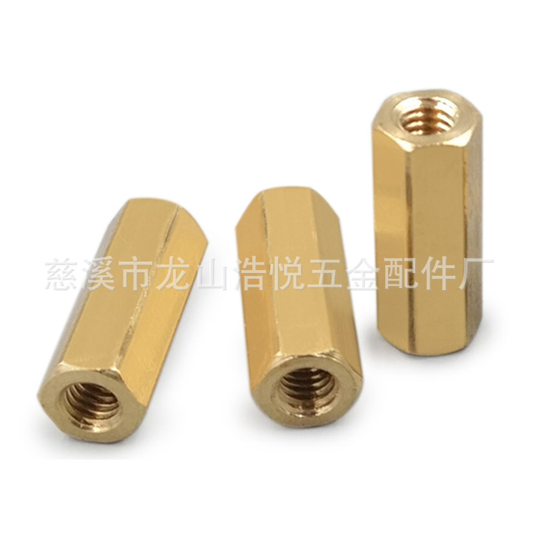 精密铜螺柱定制加工 六角铜柱定制生产 专业生产非标铜套
