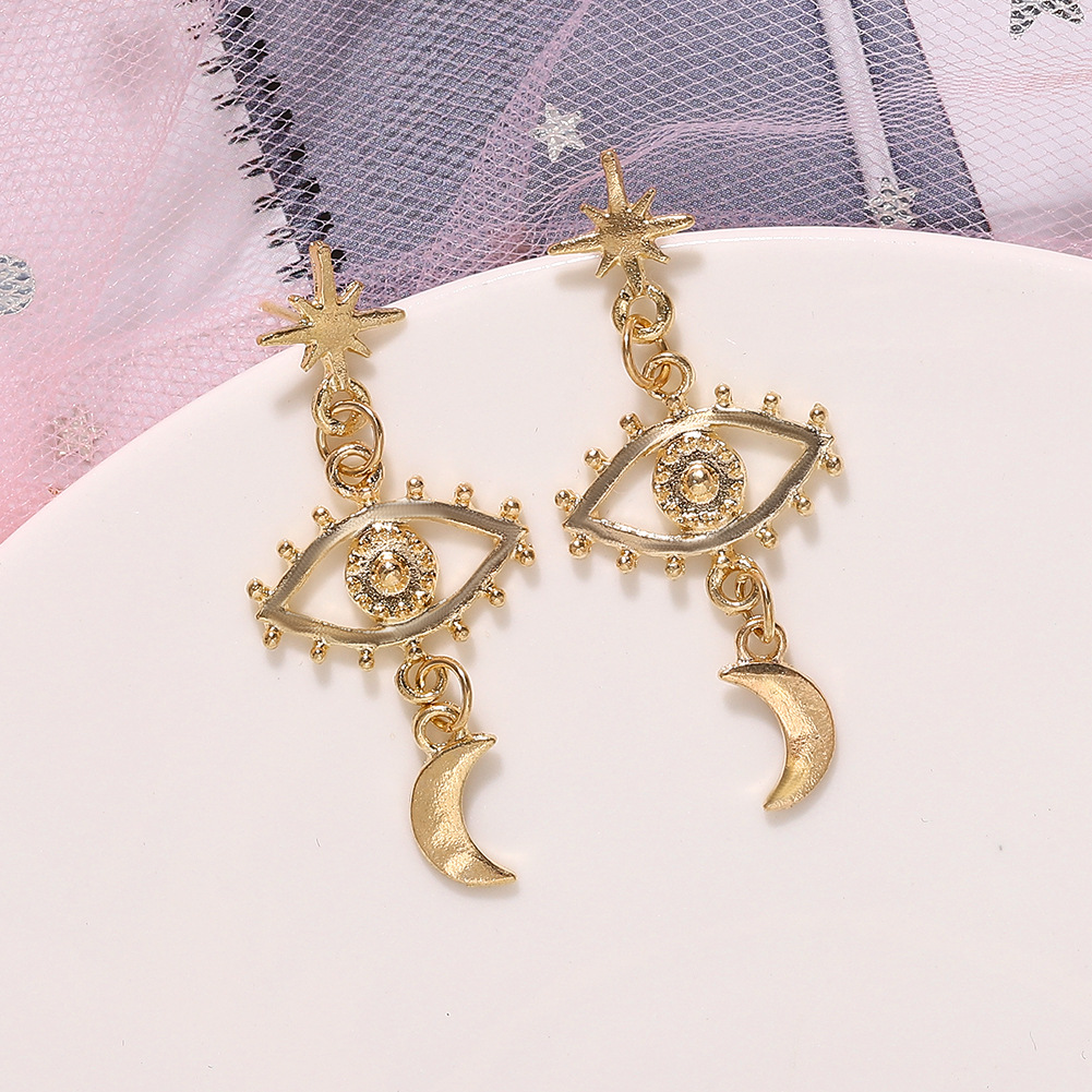 New Star Moon Eye Earring Fashion Earrings display picture 7
