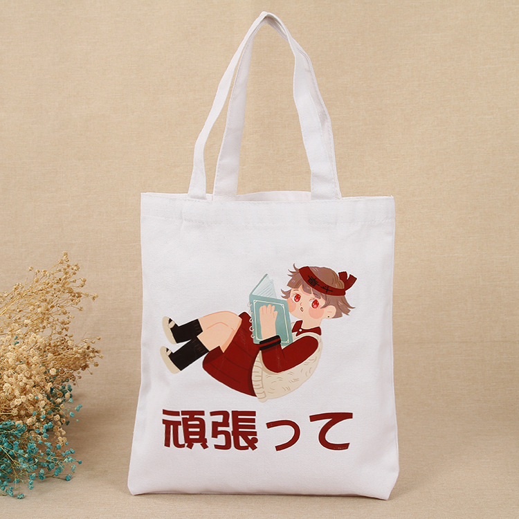 厂销现货时尚彩印棉布帆布手提袋定帆布学生购物袋礼品袋定印logo