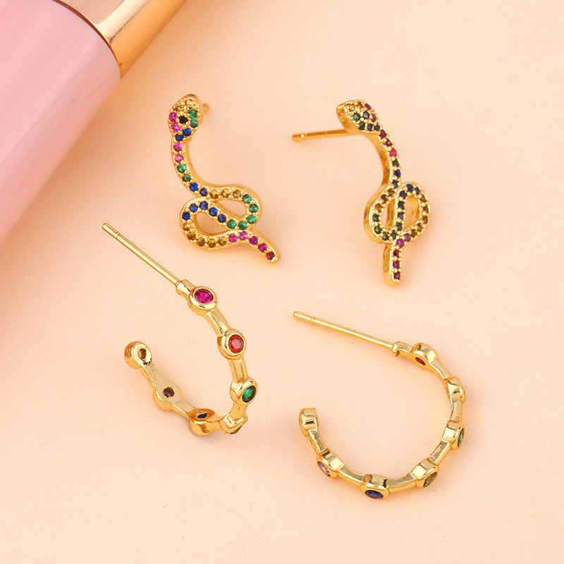 Earrings Snake Earrings Female C-shaped Senior Earrings display picture 6