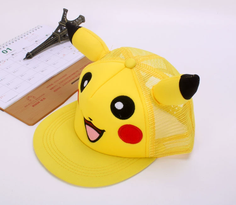 Бейсболка унисекс Pikachu мультяшная, весенняя, регулируемая, ткань и сетка, для взрослых и детей