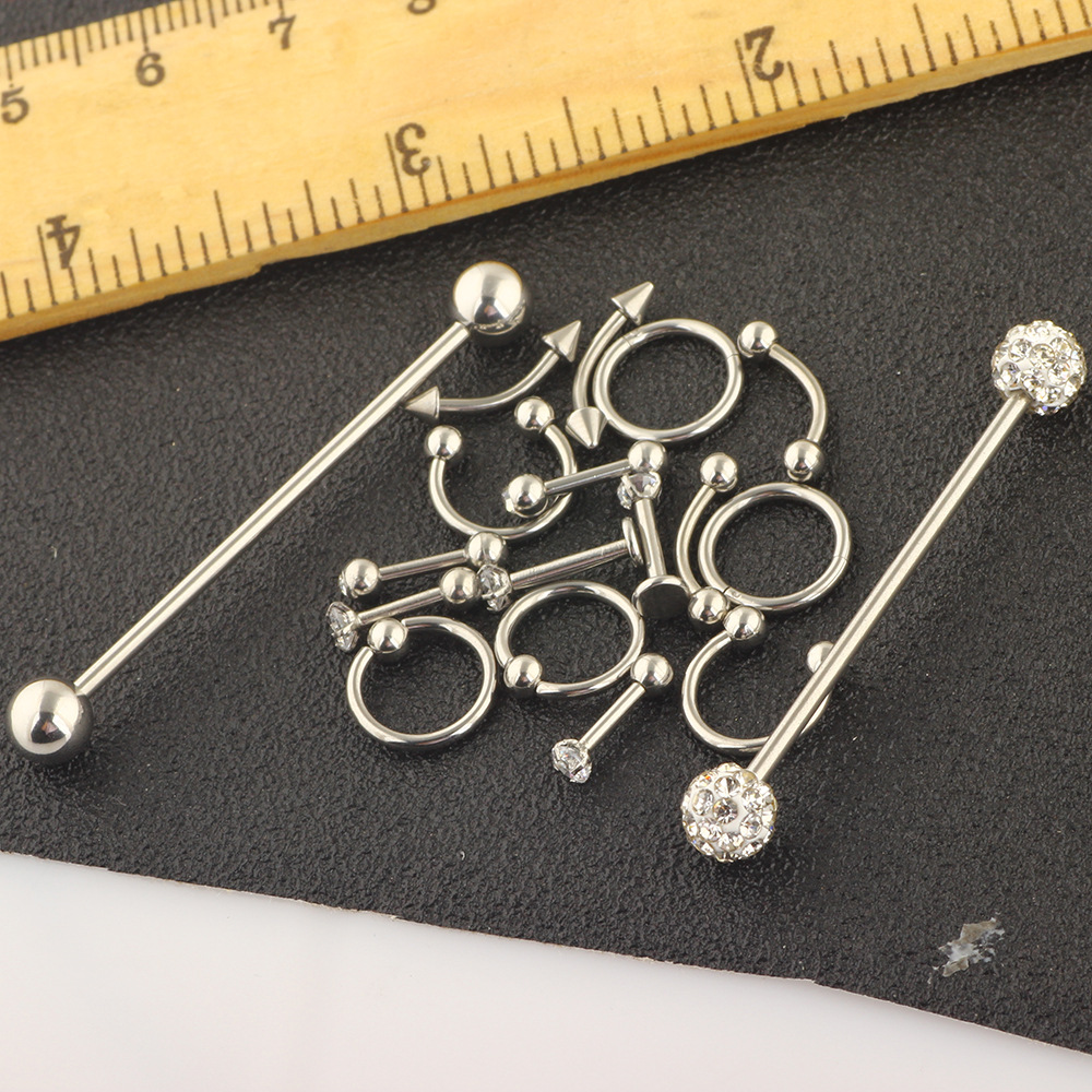 Labret piercing jewelry detail image