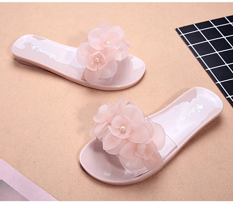 Women's Casual Floral Open Toe Slides Slippers display picture 11