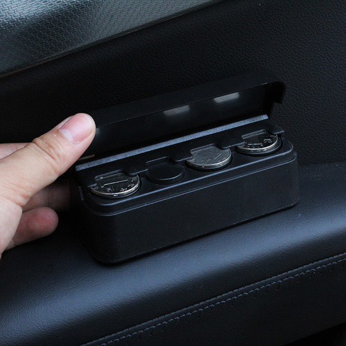 Car interior supplies car coin storage box car coin storage box with printable LOGO car coin box
