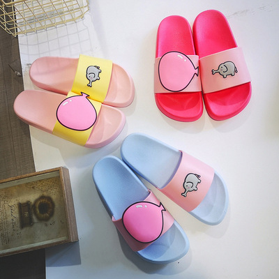 凉拖鞋女夏2019情侣新款居家家用可爱呆萌洗澡防滑气泡小象凉拖鞋|ms
