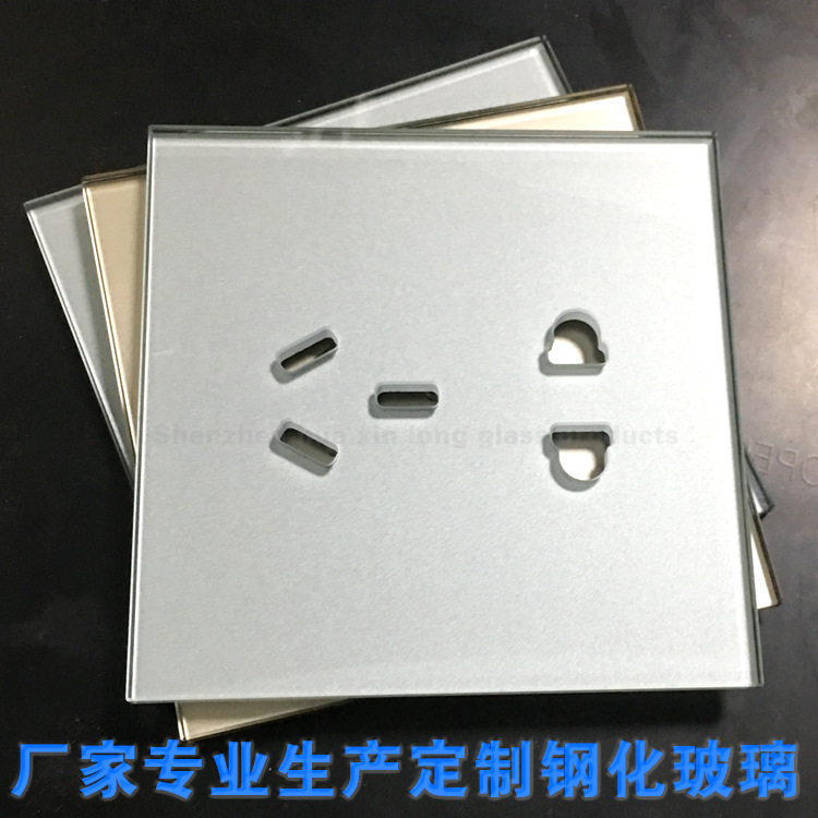 厂家专业定制智能触摸开关插座钢化玻璃面板86开关钢化玻璃面板|ms