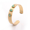 Fashionable universal organic decorations, turquoise metal stone inlay, bracelet, European style