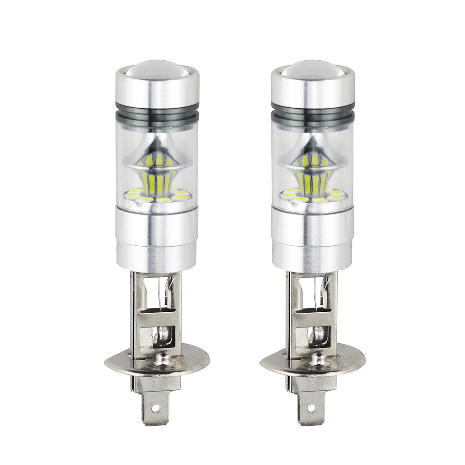 工厂直销 汽车LED大功率雾灯 H1 100W 20LED 夏普 LED雾灯灯泡|ms