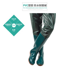 Extended tube wading pants, paddy rain shoes, anti-slip fishing rain boots, fishing pants, knee-high wading pants, half-body water pants 