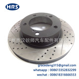 43512-60180 подходит для тормозного диска Toyota Land Cruiser GRJ200 с отверстиями и канавками углеродная черная поверхность