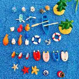 苔藓微景观海洋系列装饰品海洋瓶造景配件微景观树脂小摆件