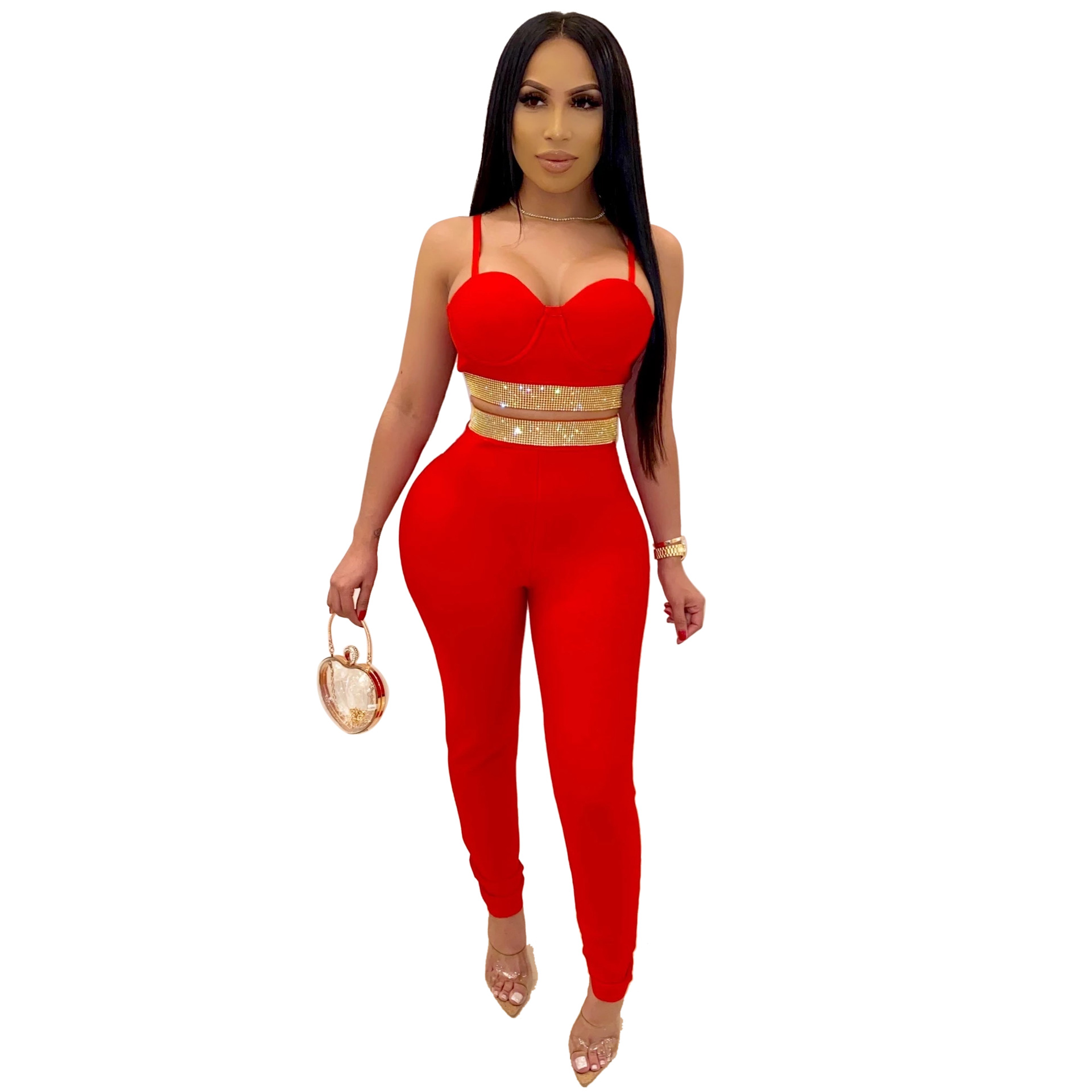 Women'S Suspender Sexy Off Shoulder Nightclub Hot Drill Tight Suit