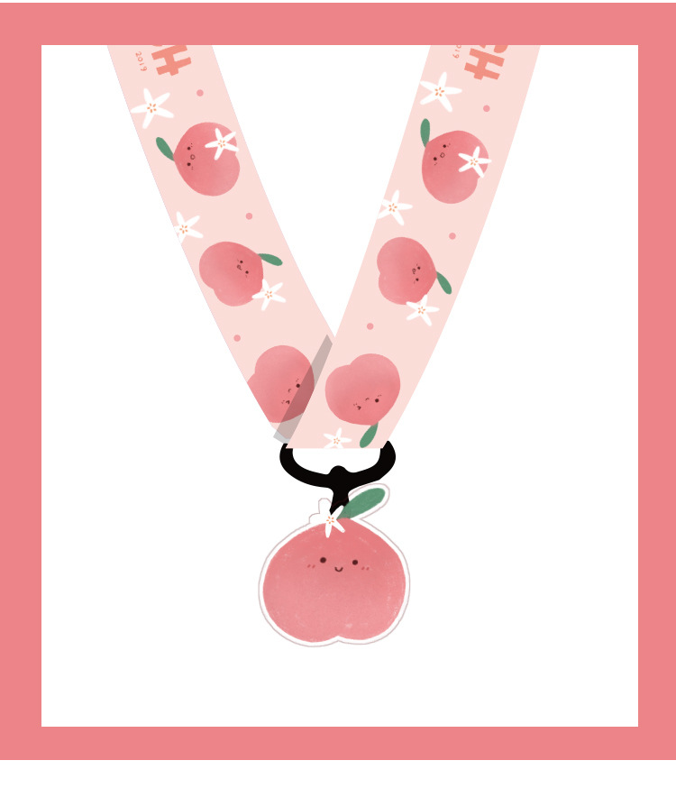 Mobile Phone Lanyard Cute Fruit Widened Hanging Neck Pendant   Universal Lanyard Wholesale display picture 3