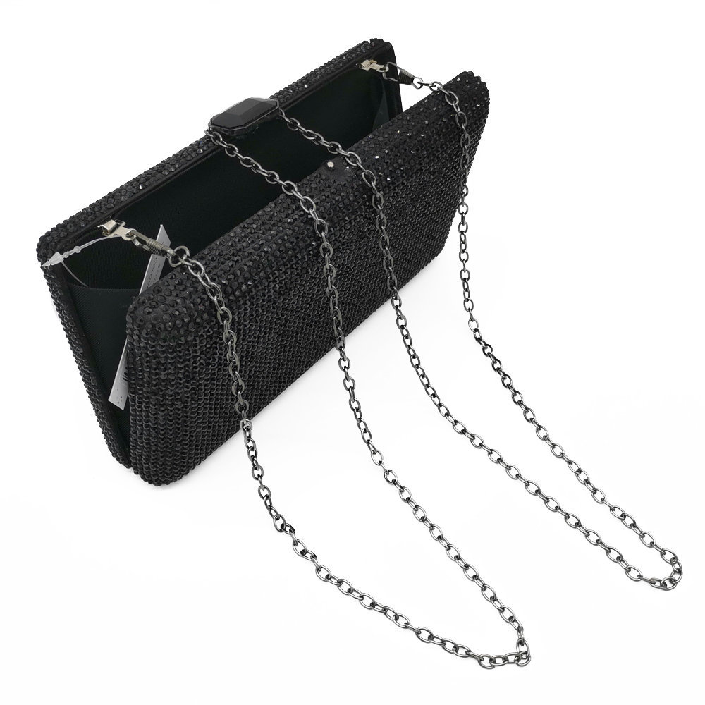 Bolso De Mano Retro Con Diamantes En Color Liso display picture 31