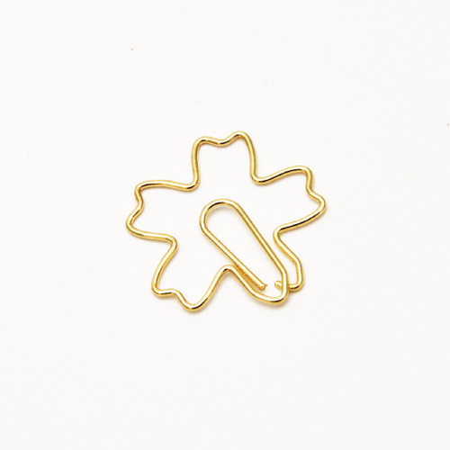 Manufacturer Direct Sale Metal Shaped Paperclip Airplane Diamond Heart Star Cherry Note Music Cute Little Flower Fresh Bookmark