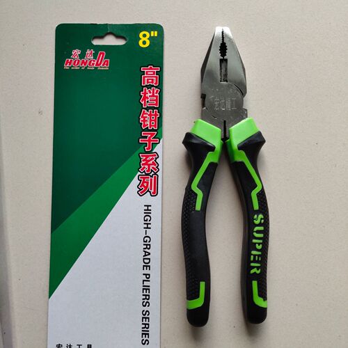 Factory direct supply 8-inch vise handle brushed flat-nose pliers labor-saving new industrial grade wire pliers