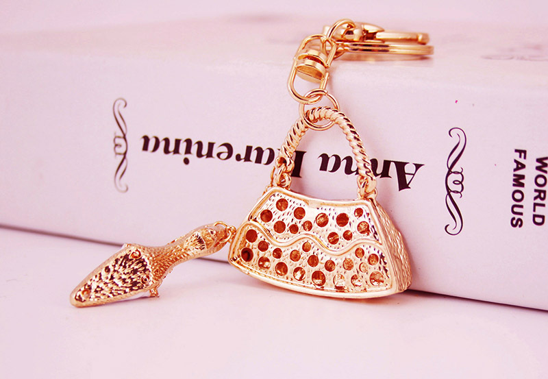 38g Weight Alloy, Metal Material Women'S Gender Pink, Red, Blue, Black Color  Cute Creative Ladies Handbag Shape Car Keychain 10