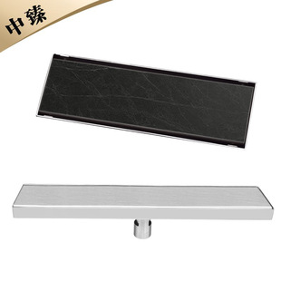 304 stainless steel shower room large displacement strip floor drain toilet deodorant rectangular invisible floor drain lengthened