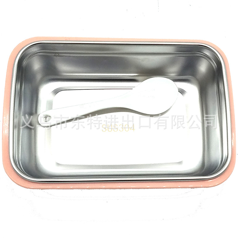 Stainless steel 304 wheat straw compartments bento box, student portable insulated lunch box, rectangular lunch box detail image 8