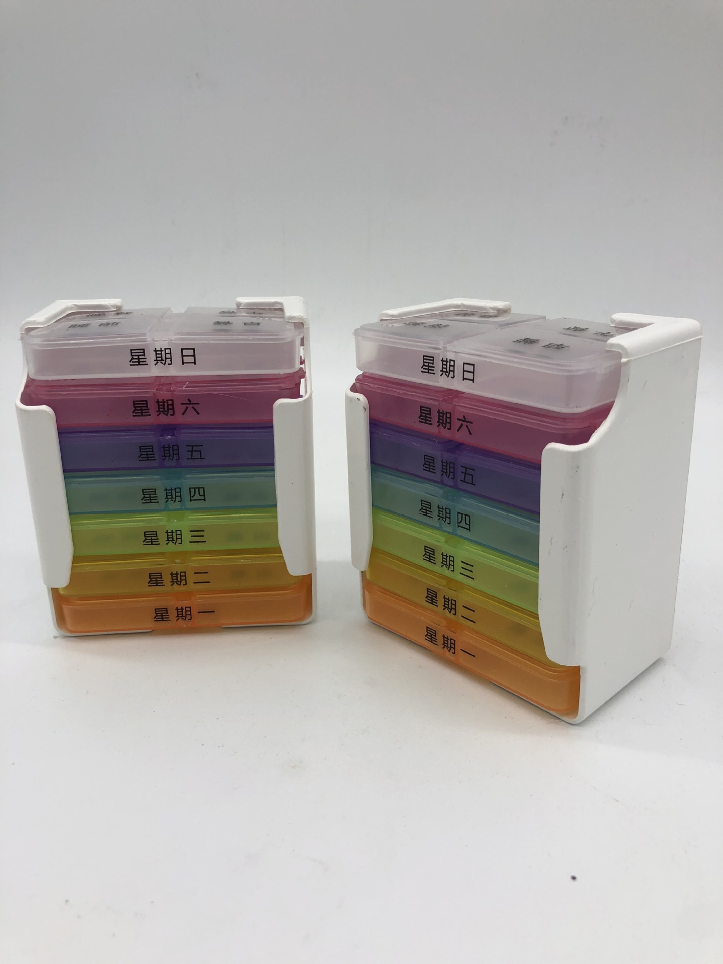 彩色28格药盒 可分拆塑料药盒一周分装药盒 便携式七天塑料收纳盒-阿里巴巴