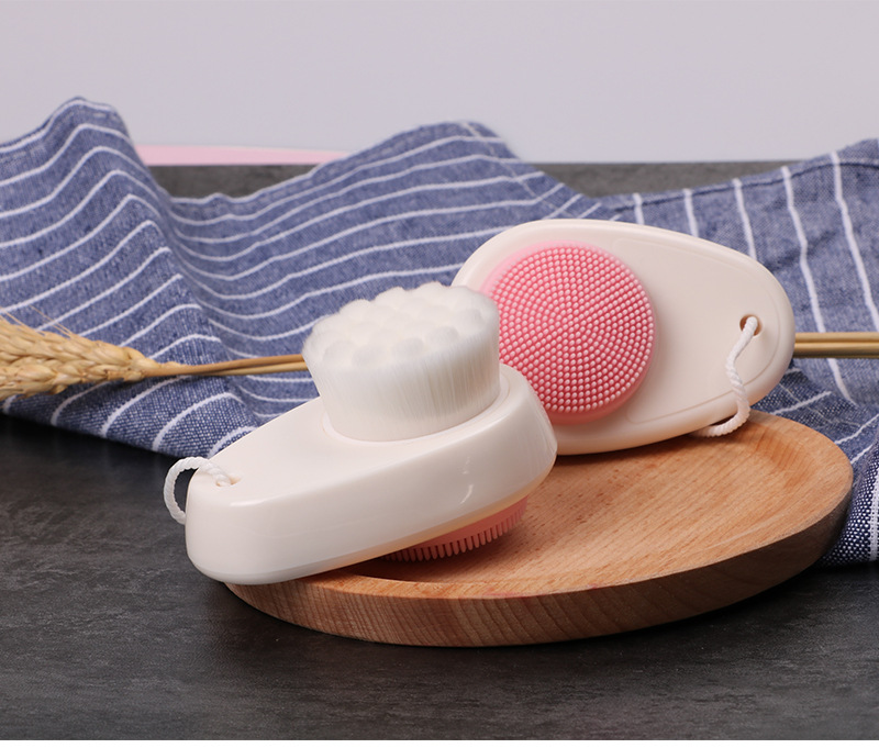 Double-sided Brush Silicone Massage Facial Cleansing Brush Manual Cleansing Brush display picture 3