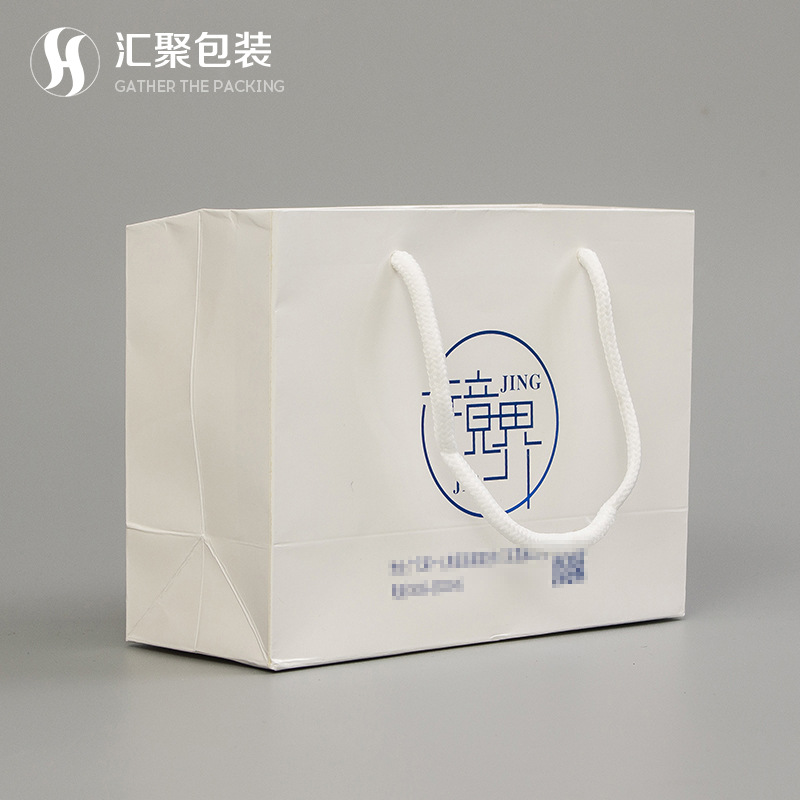 镜界包装袋单色彩色LOGO时尚视力贴购物手提纸袋定 制眼镜手提袋