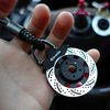 aluminium alloy Brake disc Leather Key buckle Promotion gift Christmas gift customized Auto Logos logo Cross border goods