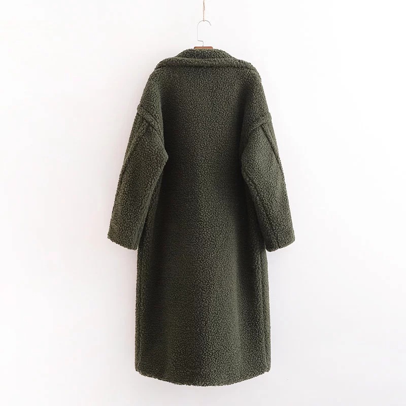  autumn and winter lamb wool mid-length cotton coat NSHS23391