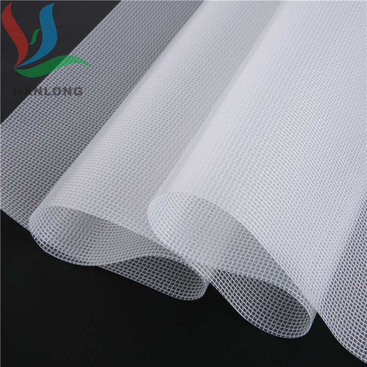 现货供应 300D透明pvc夹网 网格布0.30mm厚度 防水塑胶夹网布面料